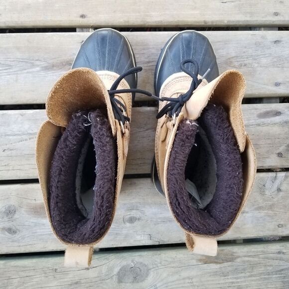 Sorel Caribou Leather Iconic Winter Snow Duck Boots Waterproof Wool Blend Liners - Picture 6 of 9